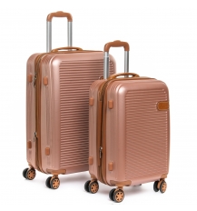 Дорожная Чемодан 2/1 ABS-пластик 8387 pink змейка Дорожная Чемодан 2/1 ABS-пластик 8387 pink змейка